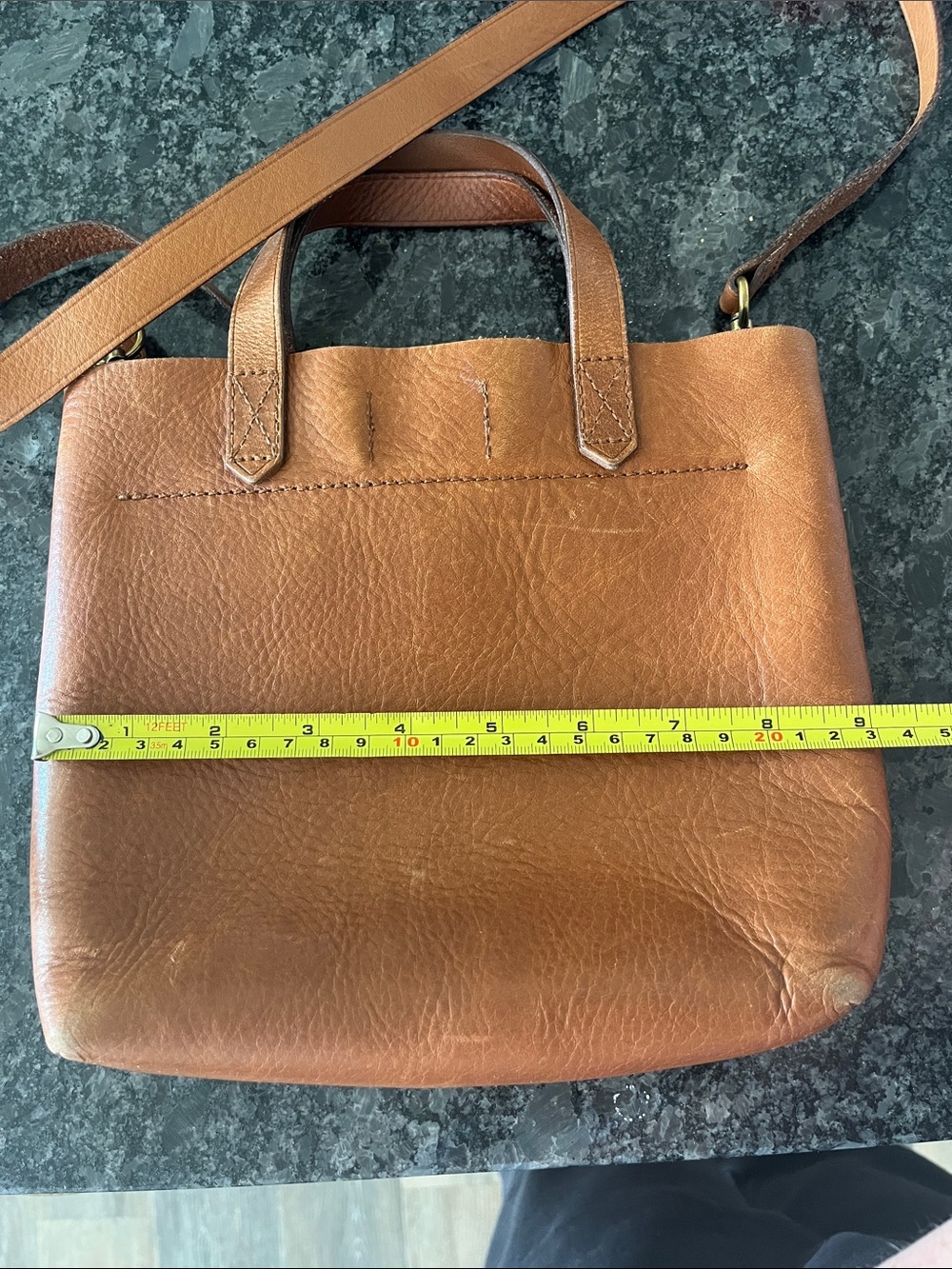 Madewell Small Transport Crossbody Bag Brown Leather Boho Chic Adjustable Strap - Picture 9 of 10
